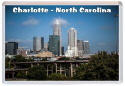 Charlotte - North Carolina - USA - Jumbo Fridge Magnet Souvenir Gift Present C4