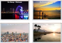 Da Nang - Vietnam - 4 PACK - Jumbo Fridge Magnet Souvenir Gift Present