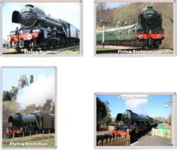 Flying Scotsman Steam Train Engine - 4 PACK - Jumbo Fridge Magnet Souvenir Gift Present