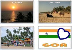 Goa - India - 4 PACK - Jumbo Fridge Magnet Souvenir Gift Present