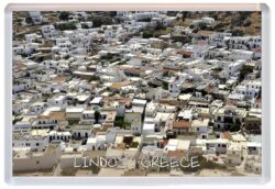 Lindos - Greece - Jumbo Fridge Magnet Souvenir Gift Present J1