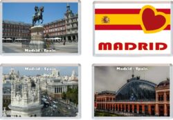Madrid - Spain - 4 PACK - Jumbo Fridge Magnet Souvenir Gift Present