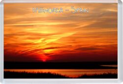 Menorca Sunset - Spain - Jumbo Fridge Magnet Souvenir Gift Present S5
