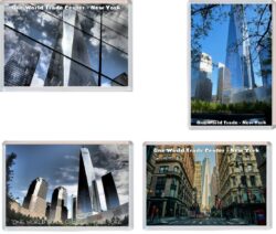 One World Trade Center - New York - USA - 4 PACK - Jumbo Fridge Magnet Souvenir Gift Present