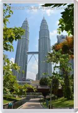 Petronas Towers - Kuala Lumpur - Malaysia - Jumbo Fridge Magnet Souvenir Gift Present L1