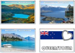 Queenstown - New Zealand - 4 PACK - Jumbo Fridge Magnet Souvenir Gift Present