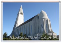 Hallgrimskirkja - Reykjavik - Iceland - Jumbo Fridge Magnet Souvenir Gift Present J2