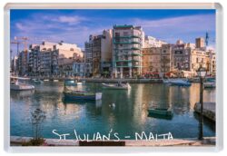 St Julian's - Malta - Jumbo Fridge Magnet Souvenir Gift Present Q1