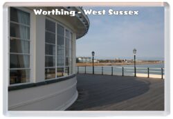 Worthing - West Sussex - Jumbo Fridge Magnet Souvenir Gift Present A4