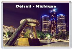 Detroit - Michigan - USA - Jumbo Fridge Magnet Souvenir Gift Present O1