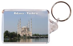 Adana - Turkey - Double Sided Large Keyring Key Fob Chain Ring Gift Present Souvenir
