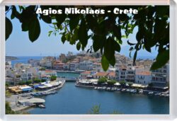Agios Nikolaos - Crete - Greece - Jumbo Fridge Magnet Souvenir Gift Present U1