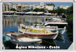 Agios Nikolaos - Crete - Greece - Jumbo Fridge Magnet Souvenir Gift Present U4