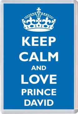 Keep Calm and Prince David - Jumbo Fridge Magnet Souvenir Boy/Boys Name Present