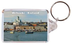 Helsinki - Double Sided Large Keyring Key Fob Chain Ring Gift Present Souvenir A5