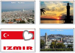 Izmir - Turkey - 4 PACK - Jumbo Fridge Magnet Souvenir Gift Present