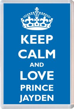 Keep Calm and Prince Jayden - Jumbo Fridge Magnet Souvenir Boy/Boys Name Present
