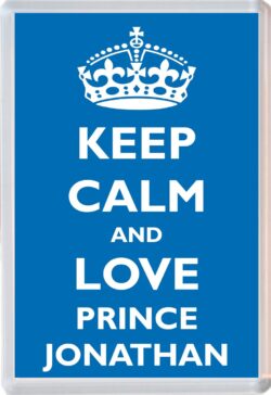 Keep Calm and Prince Jonathan - Jumbo Fridge Magnet Souvenir Boy/Boys Name Present