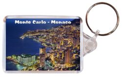 Monte Carlo - Monaco - Double Sided Large Keyring Key Fob Chain Ring Gift Present Souvenir A1