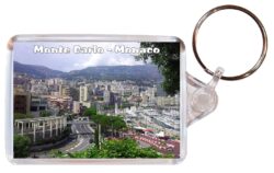 Monte Carlo - Monaco - Double Sided Large Keyring Key Fob Chain Ring Gift Present Souvenir A5