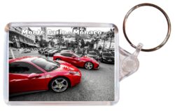 Monte Carlo - Monaco - Double Sided Large Keyring Key Fob Chain Ring Gift Present Souvenir A6