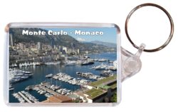 Monte Carlo - Monaco - Double Sided Large Keyring Key Fob Chain Ring Gift Present Souvenir A7
