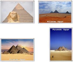 Pyramids - Egypt - 4 PACK - Jumbo Fridge Magnet Souvenir Gift Present