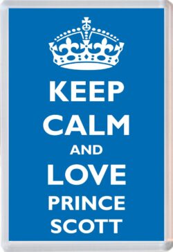 Keep Calm and Prince Scott - Jumbo Fridge Magnet Souvenir Boy/Boys Name Present
