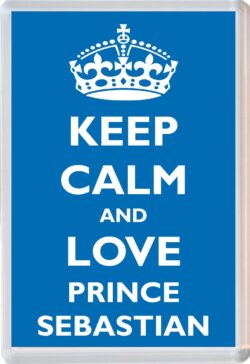 Keep Calm and Prince Sebastian - Jumbo Fridge Magnet Souvenir Boy/Boys Name Present