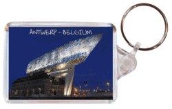 Antwerp - Belgium - Double Sided Large Keyring Key Fob Chain Ring Gift Present Souvenir A1