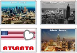 Atlanta - Georgia - USA - 4 PACK - Jumbo Fridge Magnet Souvenir Gift Present