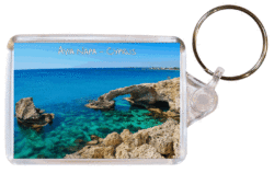 Ayia Napa - Cyprus - Double Sided Large Keyring Key Fob Chain Ring Gift Present Souvenir A4