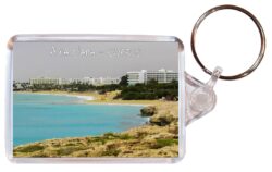 Ayia Napa - Cyprus - Double Sided Large Keyring Key Fob Chain Ring Gift Present Souvenir A2