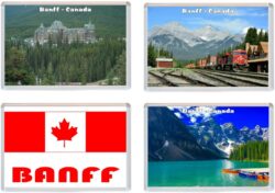 Banff - Canada - 4 PACK - Jumbo Fridge Magnet Souvenir Gift Present