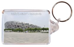 Bird's Nest - Beijing - China - Double Sided Large Keyring Key Fob Chain Ring Gift Present Souvenir A1