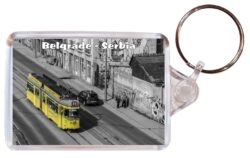 Belgrade - Serbia - Double Sided Large Keyring Key Fob Chain Ring Gift Present Souvenir A3