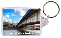 Belgrade - Serbia - Double Sided Large Keyring Key Fob Chain Ring Gift Present Souvenir A4