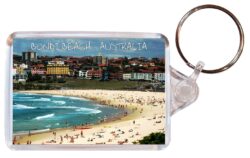 Bondi Beach - Australia - Double Sided Large Keyring Key Fob Chain Ring Gift Present Souvenir A1
