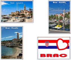 Brac - Croatia - 4 PACK - Jumbo Fridge Magnet Souvenir Gift Present