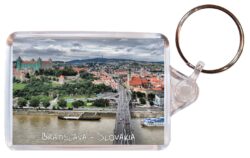 Bratislava - Slovakia - Double Sided Large Keyring Key Fob Chain Ring Gift Present Souvenir A4
