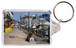 Bridgetown - Barbados - Caribbean - Double Sided Large Keyring Key Fob Chain Ring Gift Present Souvenir A1
