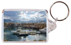 Kyrenia - Cyprus - Double Sided Large Keyring Key Fob Chain Ring Gift Present Souvenir A1