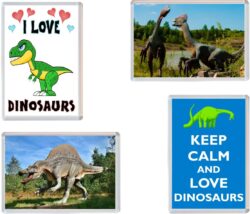 Dinosaur / Dinosaurs - 4 PACK - Jumbo Fridge Magnet Souvenir Gift Present