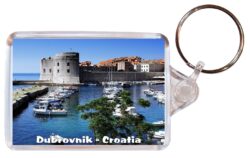 Dubrovnik - Croatia - Double Sided Large Keyring Key Fob Chain Ring Gift Present Souvenir A6