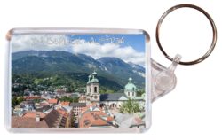 Innsbruck - Austria - Double Sided Large Keyring Key Fob Chain Ring Gift Present Souvenir A3