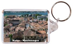 Kotor - Montenegro - Double Sided Large Keyring Key Fob Chain Ring Gift Present Souvenir A3