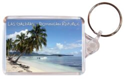 Las Galeras - Dominican Republic - Caribbean - Double Sided Large Keyring Key Fob Chain Ring Gift Present Souvenir A1