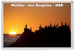 Malibu Beach - Los Angeles - USA - Jumbo Fridge Magnet Souvenir Gift Present T3