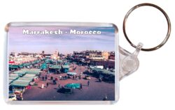 Marrakesh - Morocco - Double Sided Large Keyring Key Fob Chain Ring Gift Present Souvenir A3