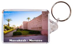 Marrakesh - Morocco - Double Sided Large Keyring Key Fob Chain Ring Gift Present Souvenir A4